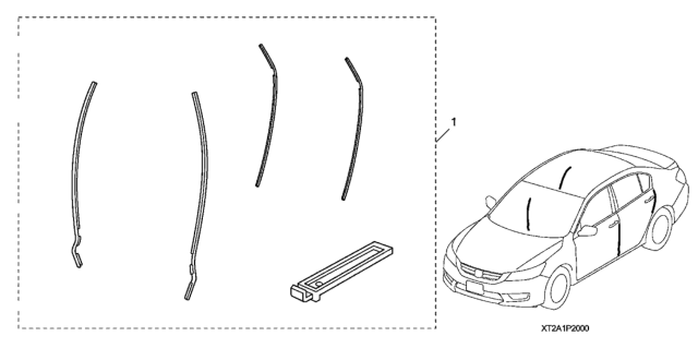 2015 Honda Accord Door Edge Guard Diagram