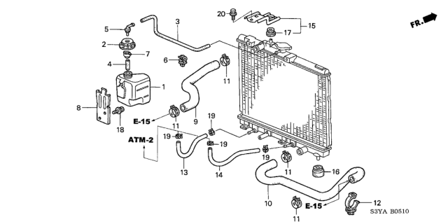 2004 Honda Insight Radiator Hose Diagram