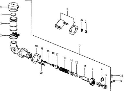 1978 Honda Accord Bolt, Stud Diagram for 46955-671-003