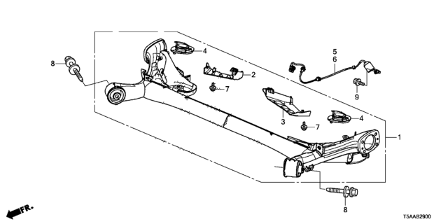 2020 Honda Fit Rear Axle Diagram