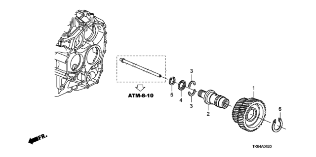 2012 Honda Fit AT Idle Shaft Diagram