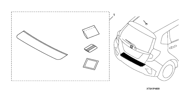 2017 Honda Fit Rear Bumper Applique Diagram