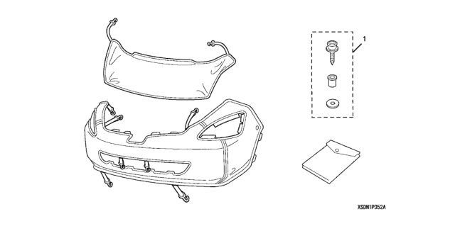 2007 Honda Accord 4 Door EXL KA 5MT Nose Mask (Full) Diagram