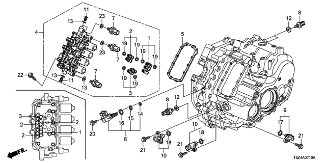 2017 Honda Ridgeline 4 Door BLACK KA 6AT AT Sensor - Solenoid - Secondary Body Diagram