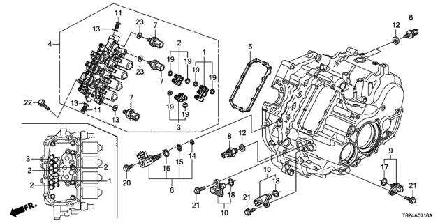 2019 Honda Ridgeline AT Sensor - Solenoid - Secondary Body Diagram