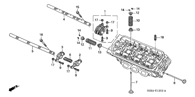 2002 Honda Odyssey Valve - Rocker Arm (Front) Diagram