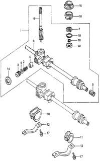 1984 Honda Accord 3 Door S KA 5MT Steering Gear Box Diagram