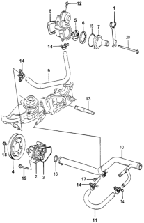 1980 Honda Accord Pipe, Connecting Diagram for 19505-PB2-690