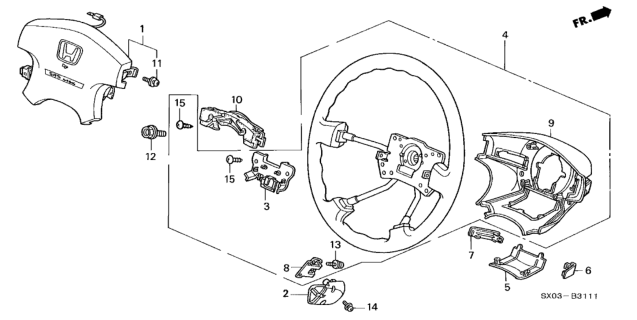 1998 Honda Odyssey Cover, Body (Classy Gray) Diagram for 78518-S84-A81ZE