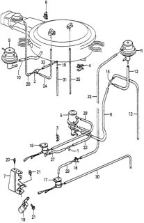 1984 Honda Accord Tube A, Air Diagram for 17382-PD2-661