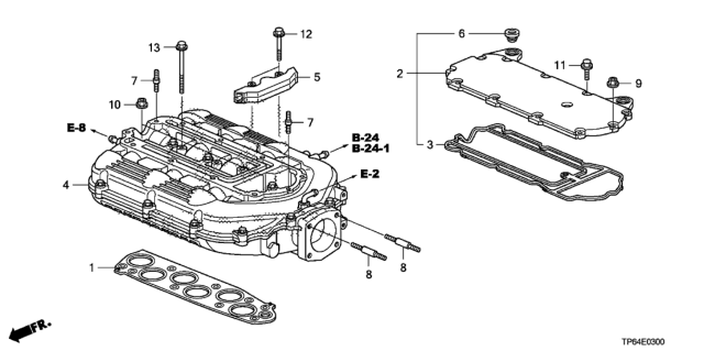 2010 Honda Crosstour Intake Manifold (V6) Diagram