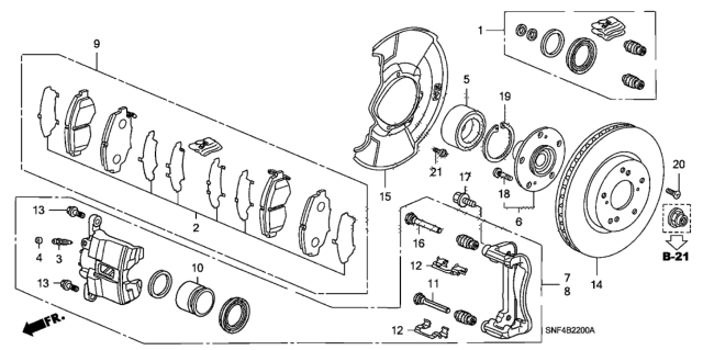 2010 Honda Civic Splash Guard, Front (15") Diagram for 45255-SNB-000