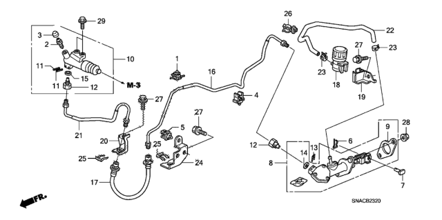 2010 Honda Civic Cylinder Assembly, Clutch Slave Diagram for 46930-SNA-A41