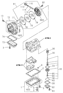 1999 Honda Passport Pan Assembly, Oil Diagram for 8-96017-876-0