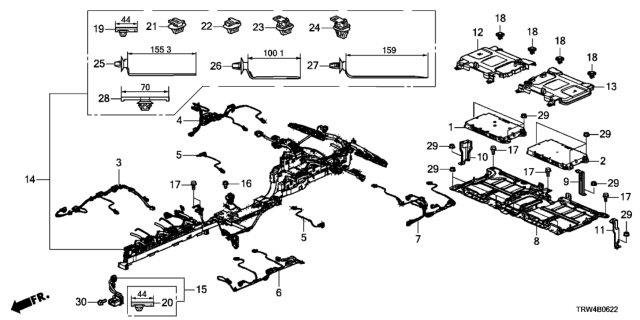 2018 Honda Clarity Plug-In Hybrid IPU Harness Diagram