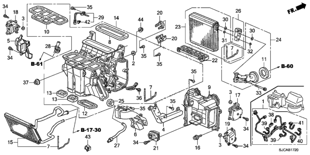 2014 Honda Ridgeline Heater Unit Diagram