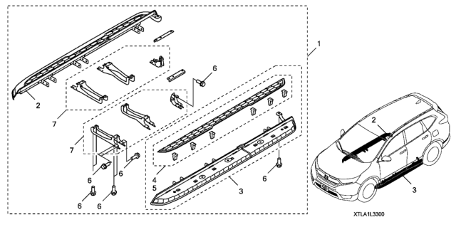 2017 Honda CR-V Running Board Diagram