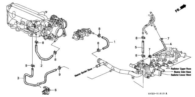 1994 Honda Accord Water Hose Diagram