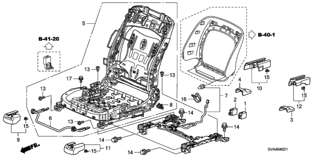 2008 Honda Civic Front Seat Components (Passenger Side) Diagram 2