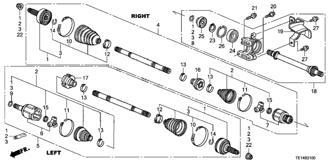 2012 Honda Accord Driveshaft - Half Shaft (L4) Diagram