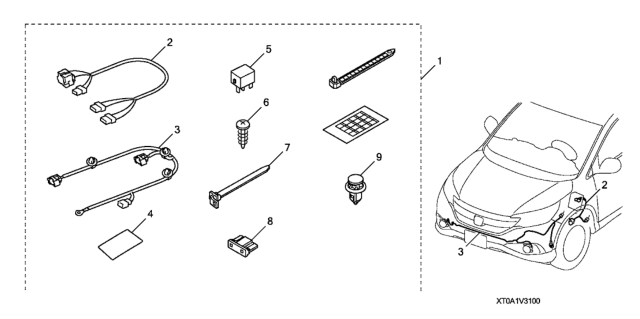 2013 Honda CR-V Foglight Attachment Diagram