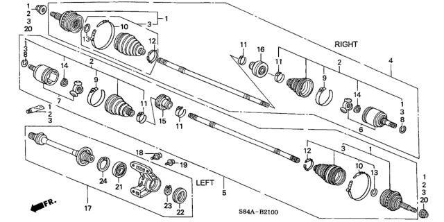 2002 Honda Accord Driveshaft Diagram