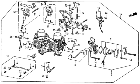 1983 Honda Prelude Solenoid, Main Cut Diagram for 16036-PC6-305