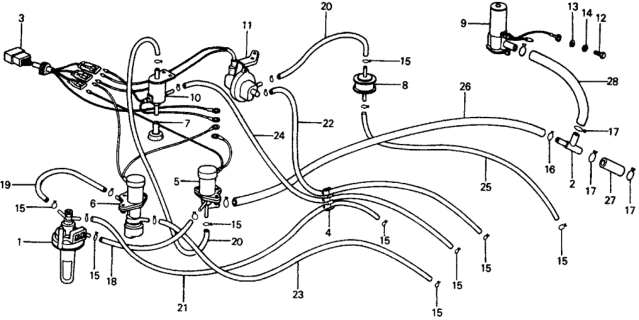 1976 Honda Civic HMT Control Valve Diagram