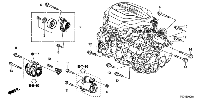 2019 Honda Pilot Auto Tensioner Diagram