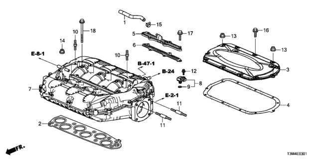 2017 Honda Accord Tube B, Pcv Diagram for 11857-5G0-A00