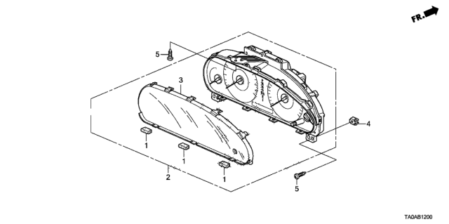 2012 Honda Accord Lens, Meter Diagram for 78156-TA0-A01