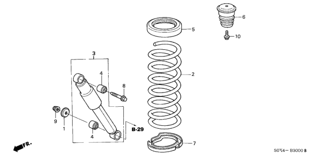 2004 Honda Odyssey Bolt, Damper Lock Diagram for 90170-S0X-A00