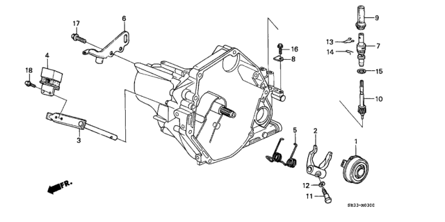 1988 Honda Civic MT Clutch Release Diagram