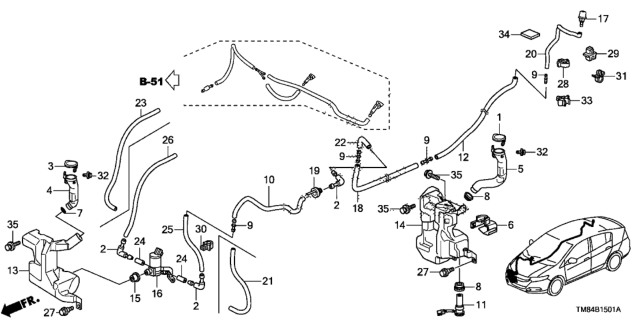 2013 Honda Insight Windshield Washer Diagram