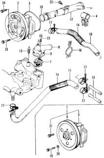 1975 Honda Civic 3 Door ** (1200) ** HMT Water Pump Diagram