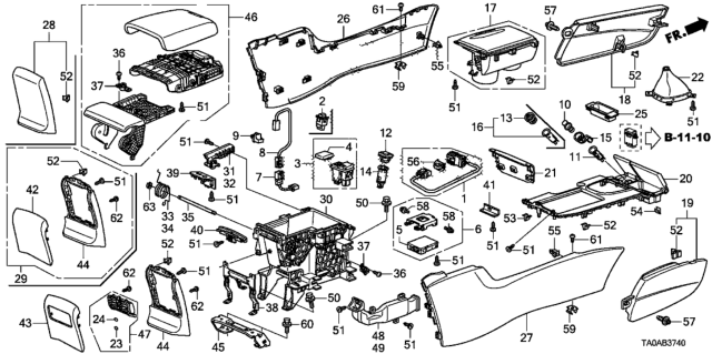 2012 Honda Accord Garnish *NH686L* Diagram for 83420-TA0-J11ZA