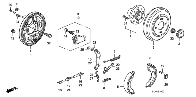 2008 Honda Fit Bolt, RR. Spindle (12X28) Diagram for 90163-SCC-000