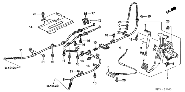 2008 Honda Ridgeline Parking Brake Diagram