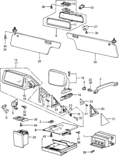 1982 Honda Civic 5 Door ** (WAGOVAN) KA HMT Mirror Diagram