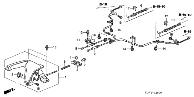 2005 Honda Accord Parking Brake Diagram