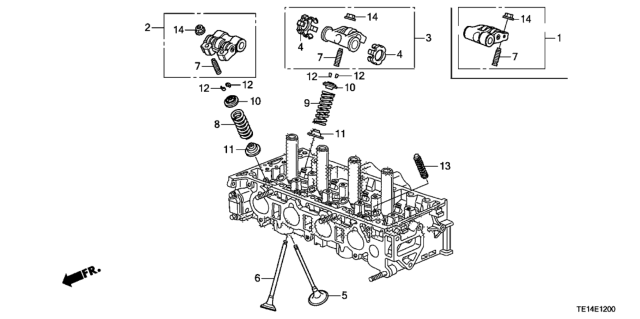 2012 Honda Accord Valve - Rocker Arm (L4) Diagram