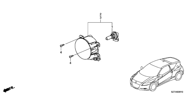 2016 Honda CR-Z Foglight Diagram