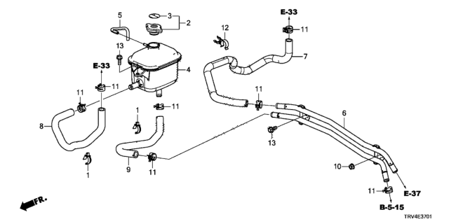 2018 Honda Clarity Electric Pipe Comp, Chg Inlet Diagram for 1J550-5WP-A01