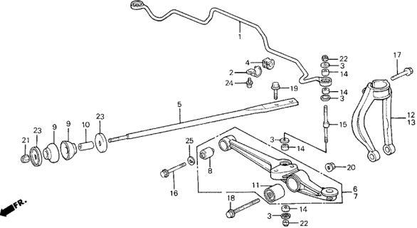 1988 Honda Civic Front Lower Arm Diagram