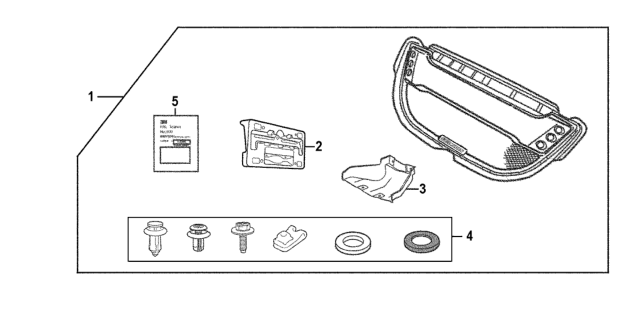 2011 Honda CR-Z Bolt Set, FR. Grille Diagram for 71140-XMA-000