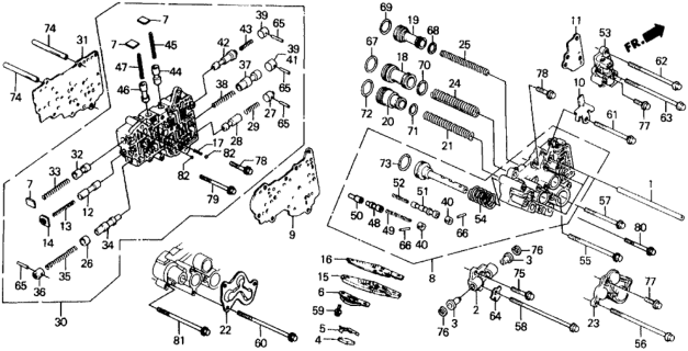 1991 Honda Civic AT Secondary Body - Servo Body Diagram