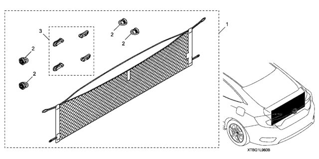 2019 Honda Civic RING ASSY., MOUNTING Diagram for 08L96-TBA-1M0B1