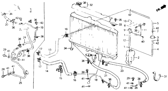 1989 Honda Accord Radiator Hose Diagram