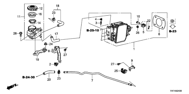 2021 Honda Clarity Fuel Cell HOSE, RESERVOIR TANK (B) Diagram for 46673-TRT-A02