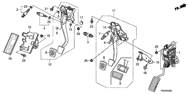 2008 Honda Accord Pedal Diagram